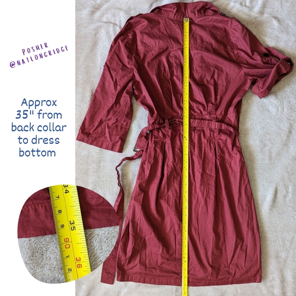 Hawksley brand, ladies Lg (fits like a small) wine coloured shirt dress,… - Picture 13 of 14